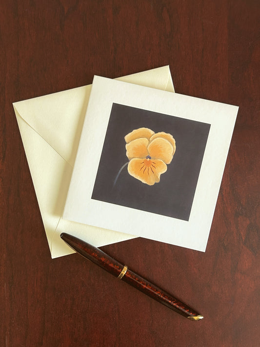 Pale Pansy Correspondence Card | Blank Botanical Note Card