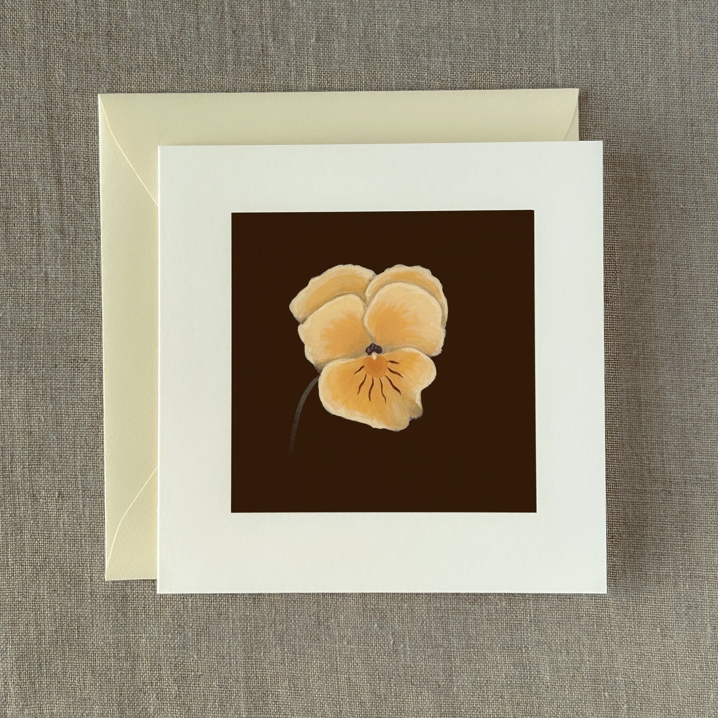 Pale Pansy Correspondence Card | Blank Botanical Note Card