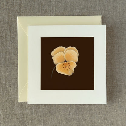 Pale Pansy Correspondence Card | Blank Botanical Note Card
