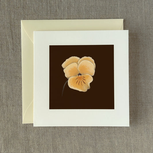 Pale Pansy Correspondence Card | Blank Botanical Note Card