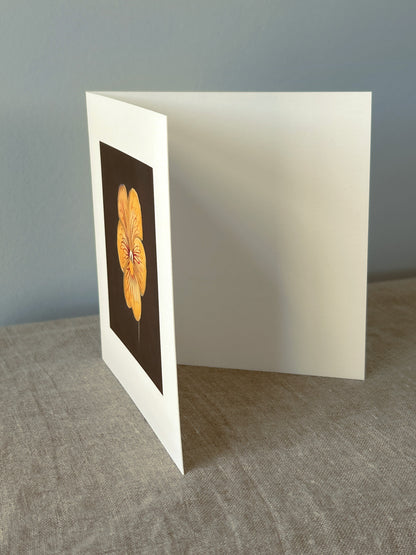 Tiger-Eye Pansy Correspondence Card | Blank Botanical Note Card