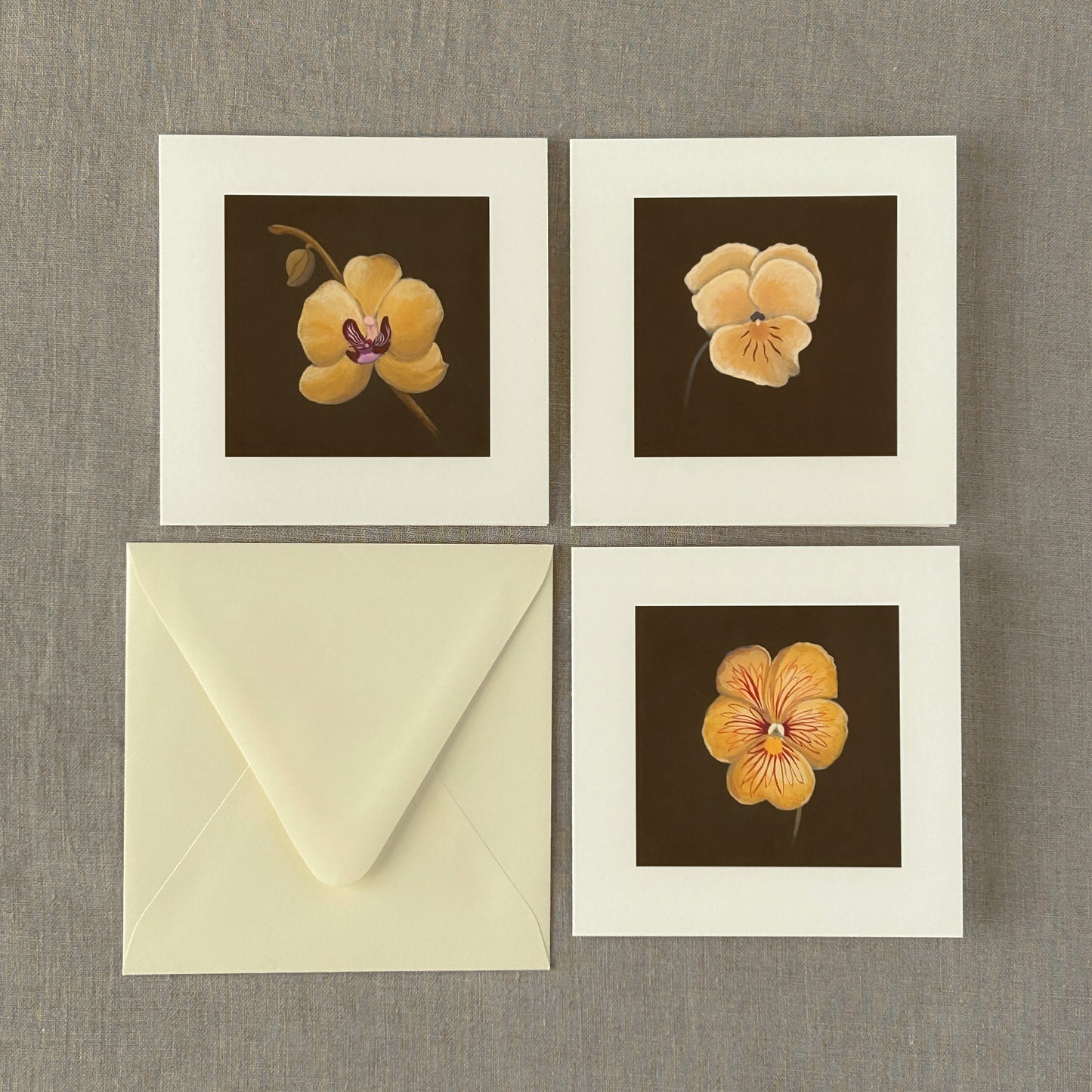 Alderbrook Yellow Blossoms Collection | Set of 3 Botanical Note Cards