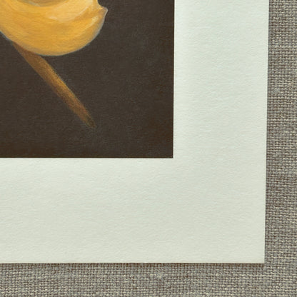 Yellow Orchid Correspondence Card | Blank Botanical Note Card